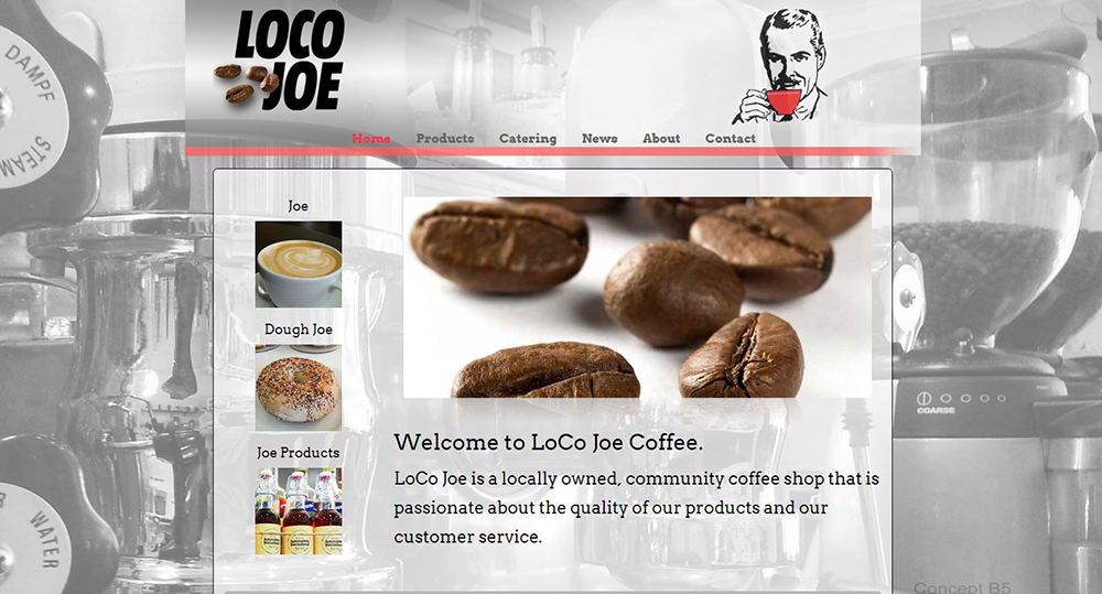 coffee shop web design