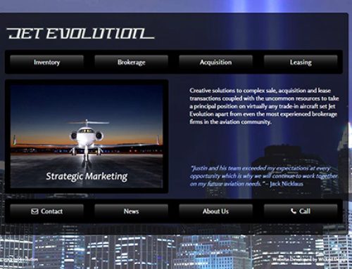 Web design for corporate jets