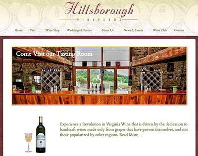 loudoun vineyard winery web design