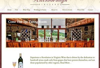 winery web design