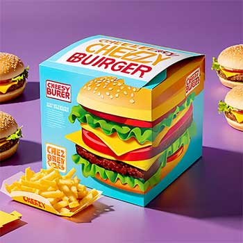 cheezy AI burger box