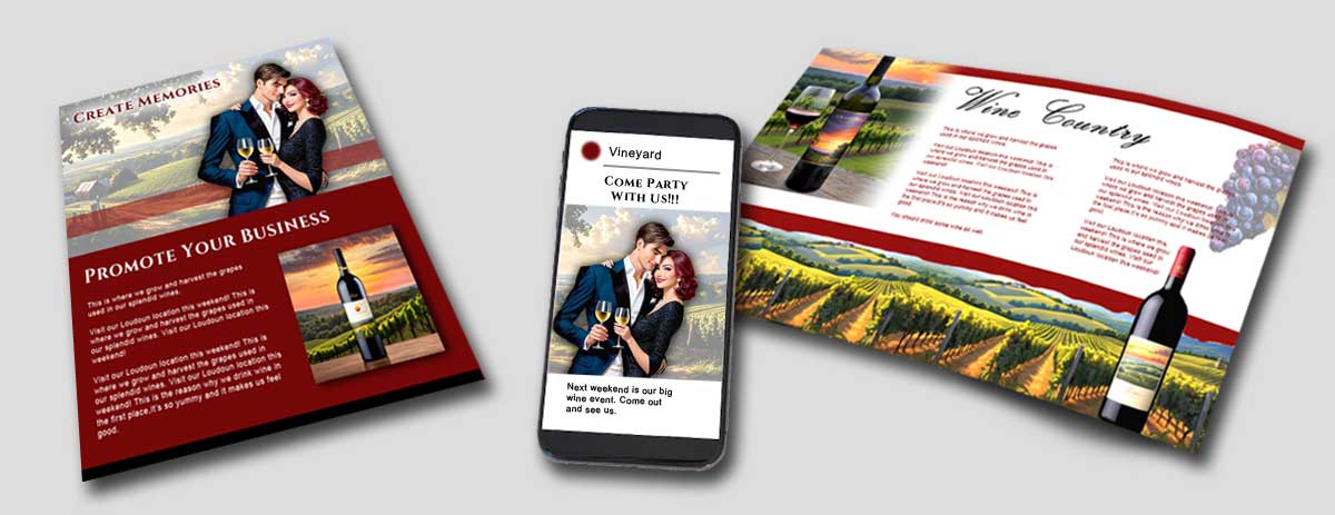 vineyard brochure design