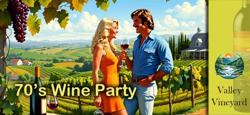 70's wine event design