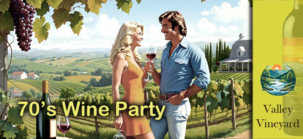 happy 70's wine couple