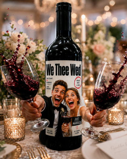 wedding wine bottle