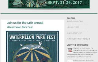 music fest web design