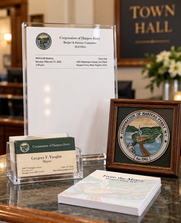 Harpers Ferry Civic Stationery-600 town hall branding design