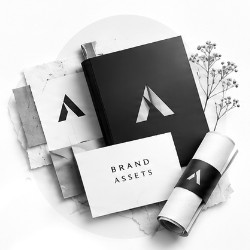Logo Design Process InfographicB final logo on products