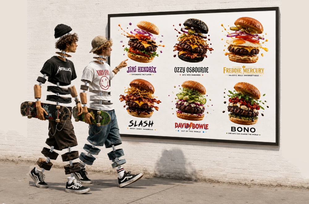 skaters and burgers